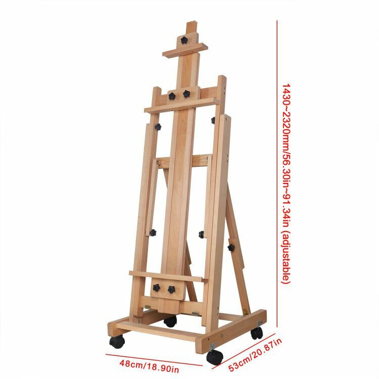 HeavyDuty Studio Artist Easel Large H-Frame Wood Painting Art Easel Standing !