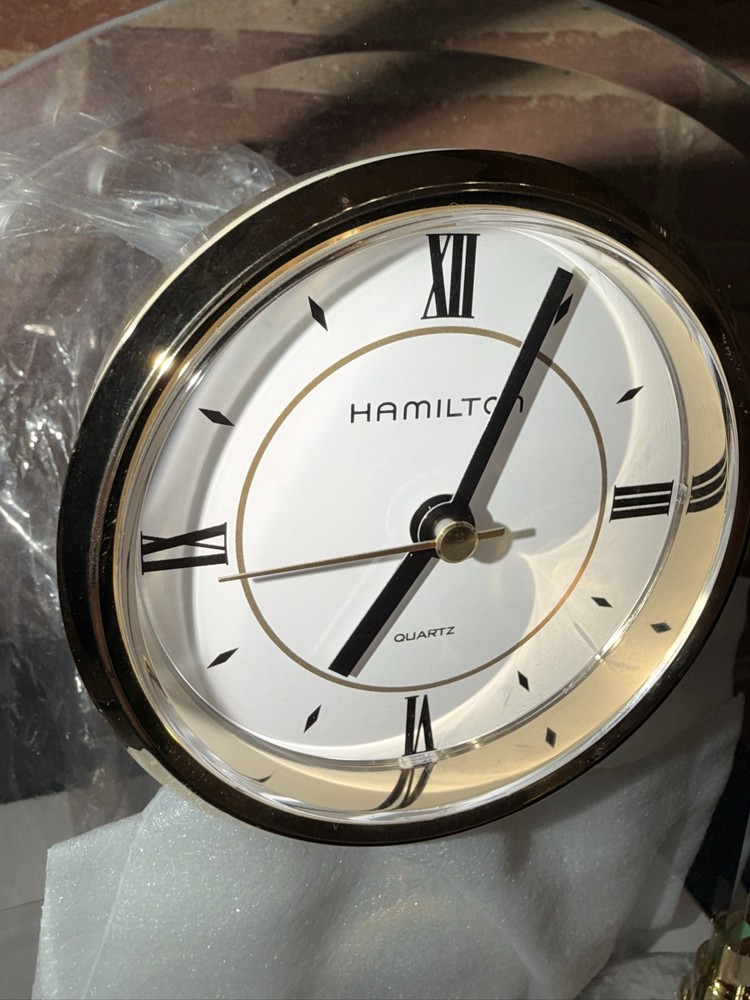 Hamilton Watch Co. Black Box Desk Clock Display Case