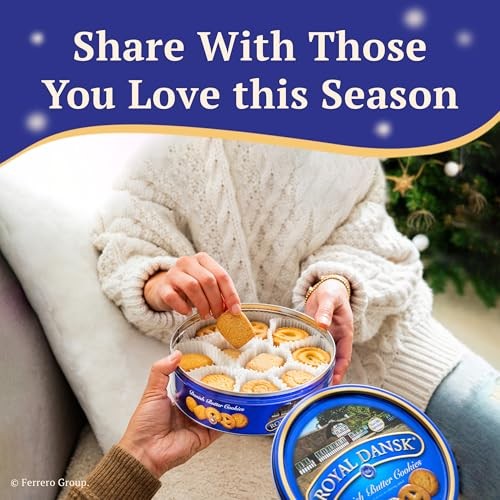 Danish Butter Cookies, Premium 1.5 Pound (Pack of 1) Danish Butter cookies