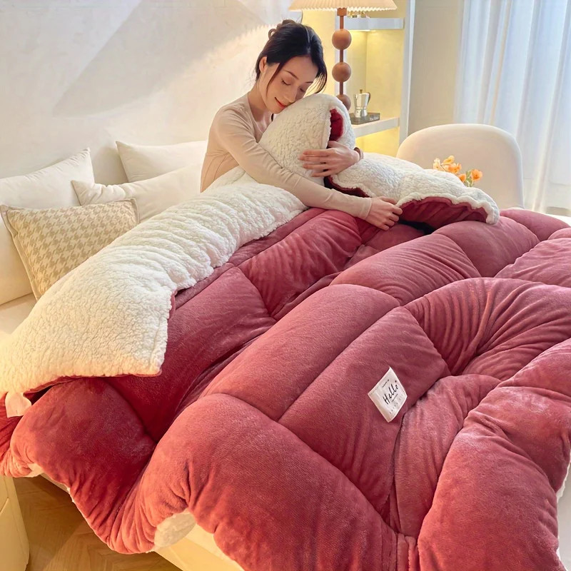 Ultra breathable lamb comforter, soft double-sided comforter