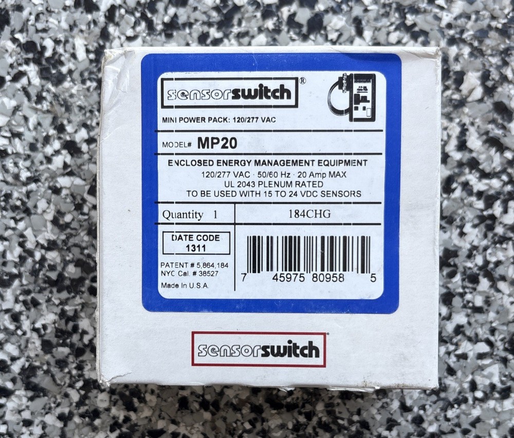 Acuity Controls Sensor Switch MP20 MINI POWER PACK 184CHG 1Z-1827-Y11