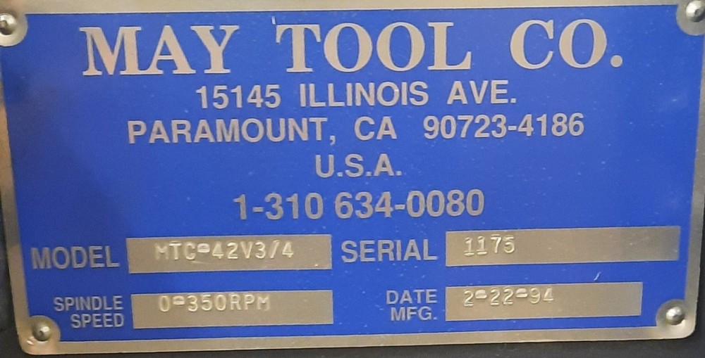 May Tool MTC-42V3/4 Circle Shear