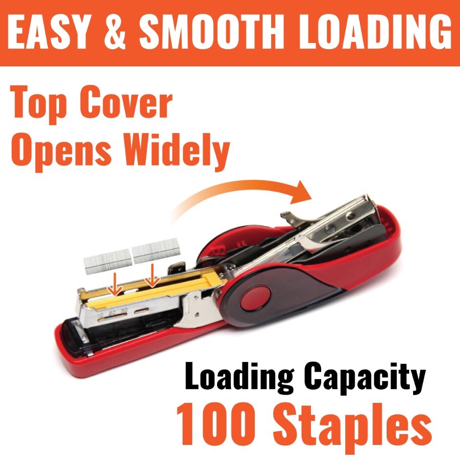 MAX Flat Clinch Mini Stapler HD-10FL3, Black