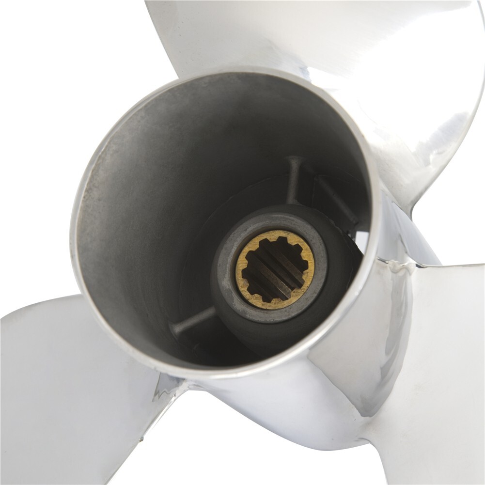Outboard 9 7/8 x 10 1/2 Stainless Steel Propeller for Yamaha 20-30HP 10 Tooth,RH