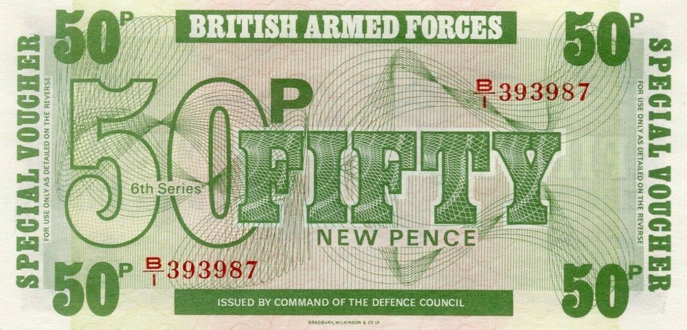 British Armed Forces, Special Forces 50 Pence 6rd Issue 1972