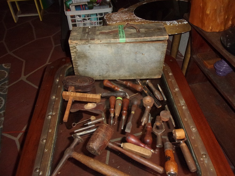 Antique Sailmakers shipwright shipbuilding tool kit