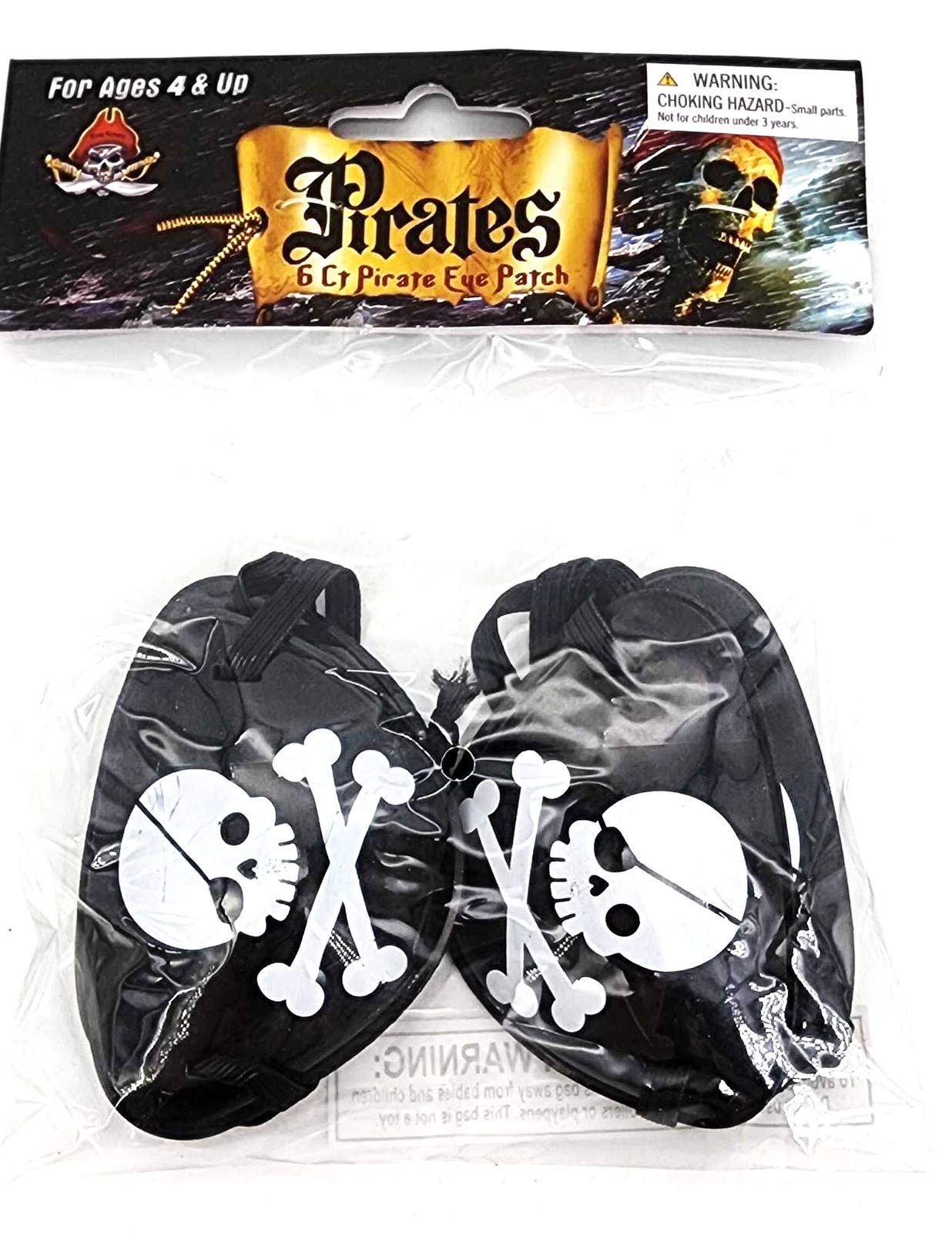 Kids Pirate Halloween Costume Accessory Eye Patch 12 Pack Skull and Crossbones