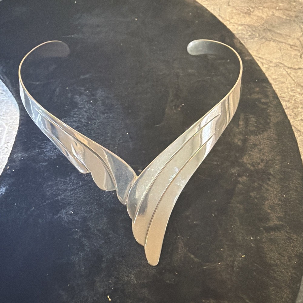 Modern Open Neck Ring in Sterling Silver