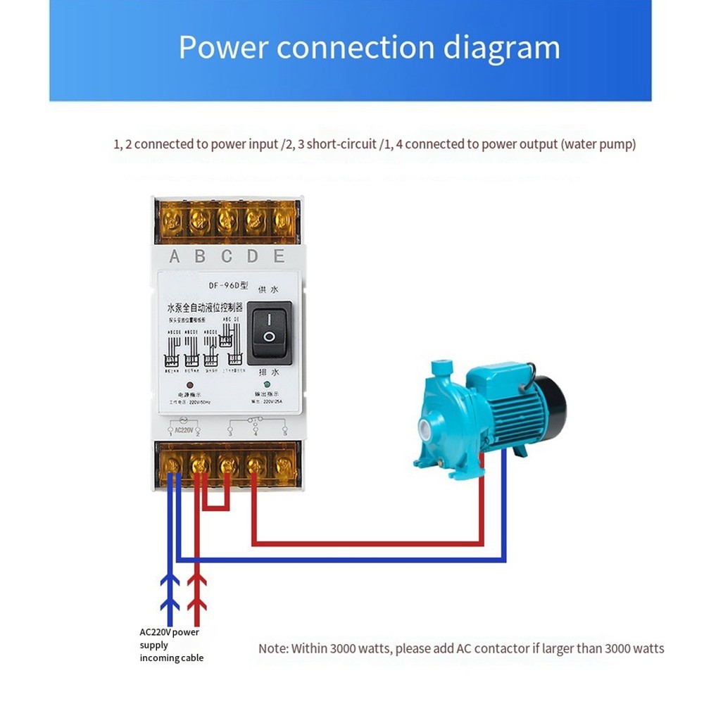 Fully Automatic Water Level Controller 25A 220V Water Tank Liquid Level7323