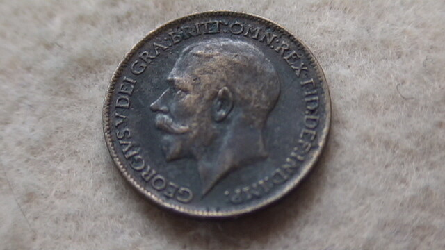 1913 Great Britain Farthing, Higher Grade, Bronze Composition