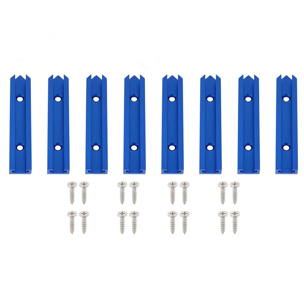 8 pcs Deep Blue T-Track Intersection Kit For Double Cut Jig Profile Universal...