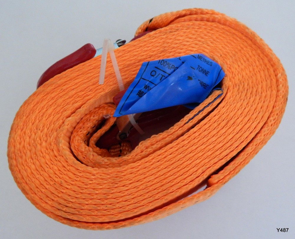 Orange 2" Wide Polyester Tie-Down Strap