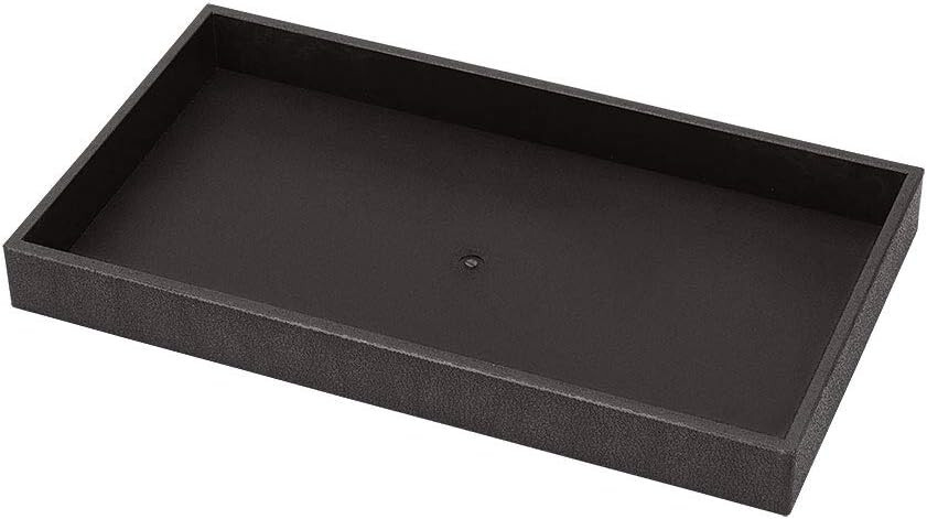 8 Insert Trays Jewelry Black Plastic Storage 14 ¾" x 8 ¼" x 1 ½"  Stackable