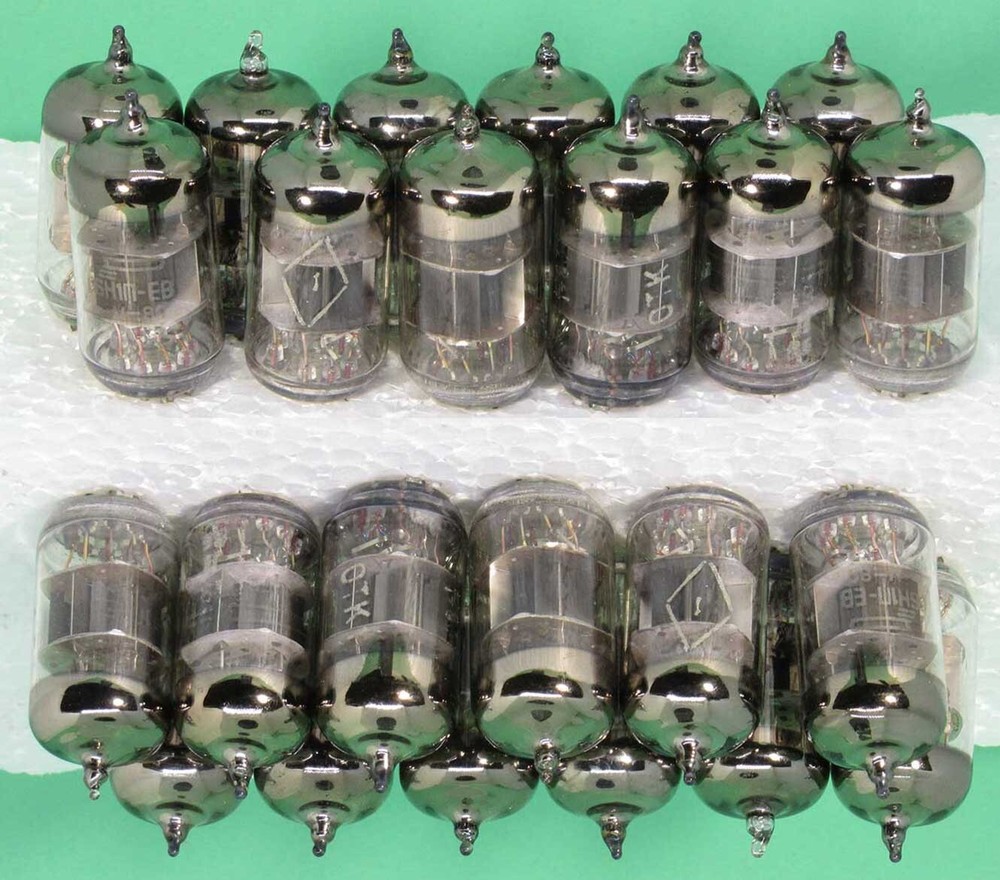 12 pcs. X 6N1P-EV  VINTAGE USSR TUBES ~ 6BQ7A ECC85 ~ ECC88