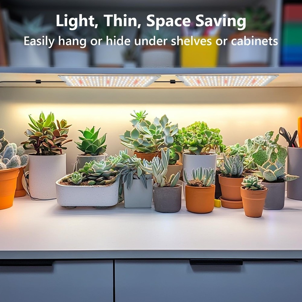 Smart Controller 4-Panel Grow Light with 3 Color Modes for Seedling Success