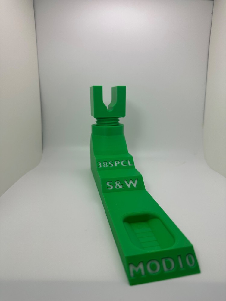 Custom Pistol Stand designed for Smith Wesson Model 10 3d printed safe storage