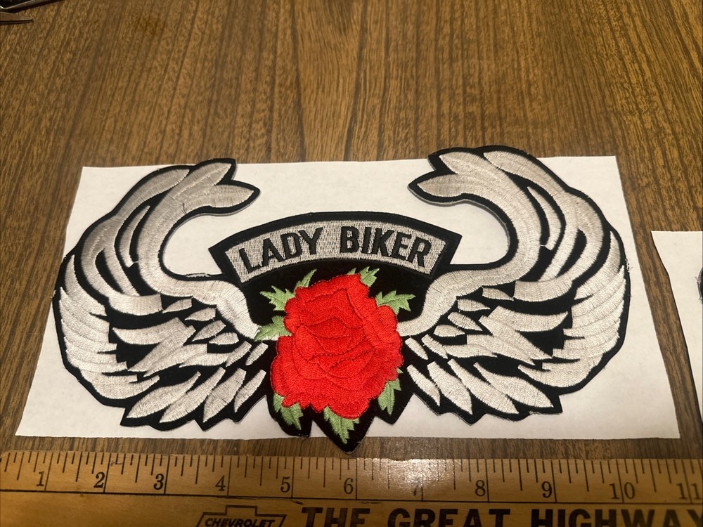 two Lady Biker Patches One Harley Davison Patch