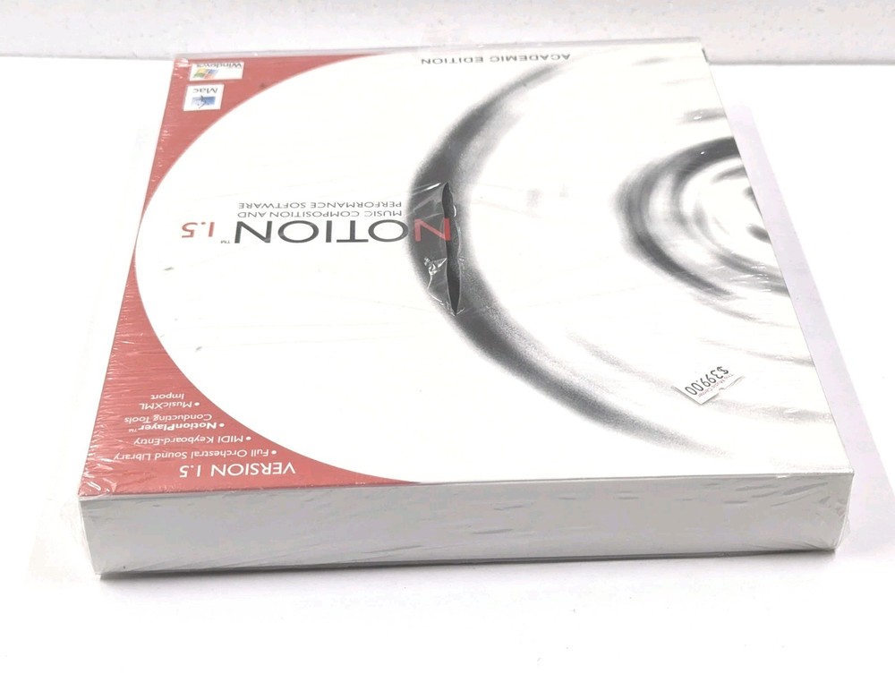 Notion 1.5 Music Composition and Performance Software Program Windows and Mac