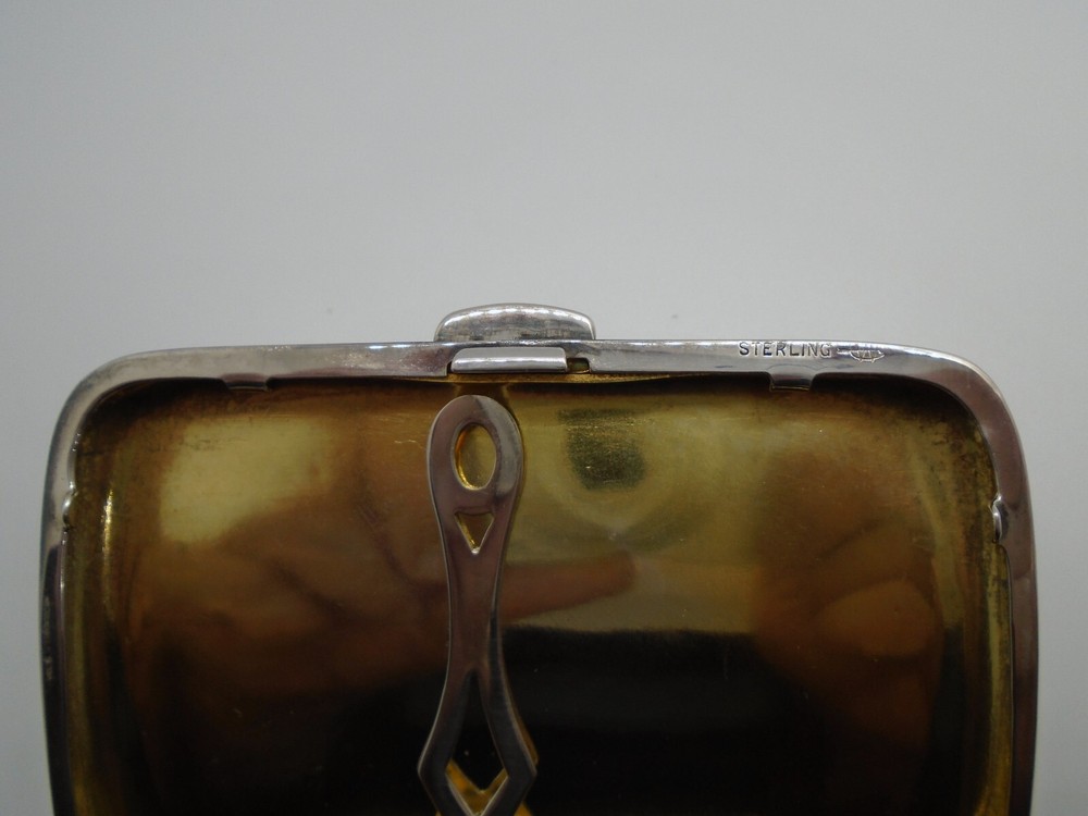 ANTIQUE STERLING SILVER CARD CASE.