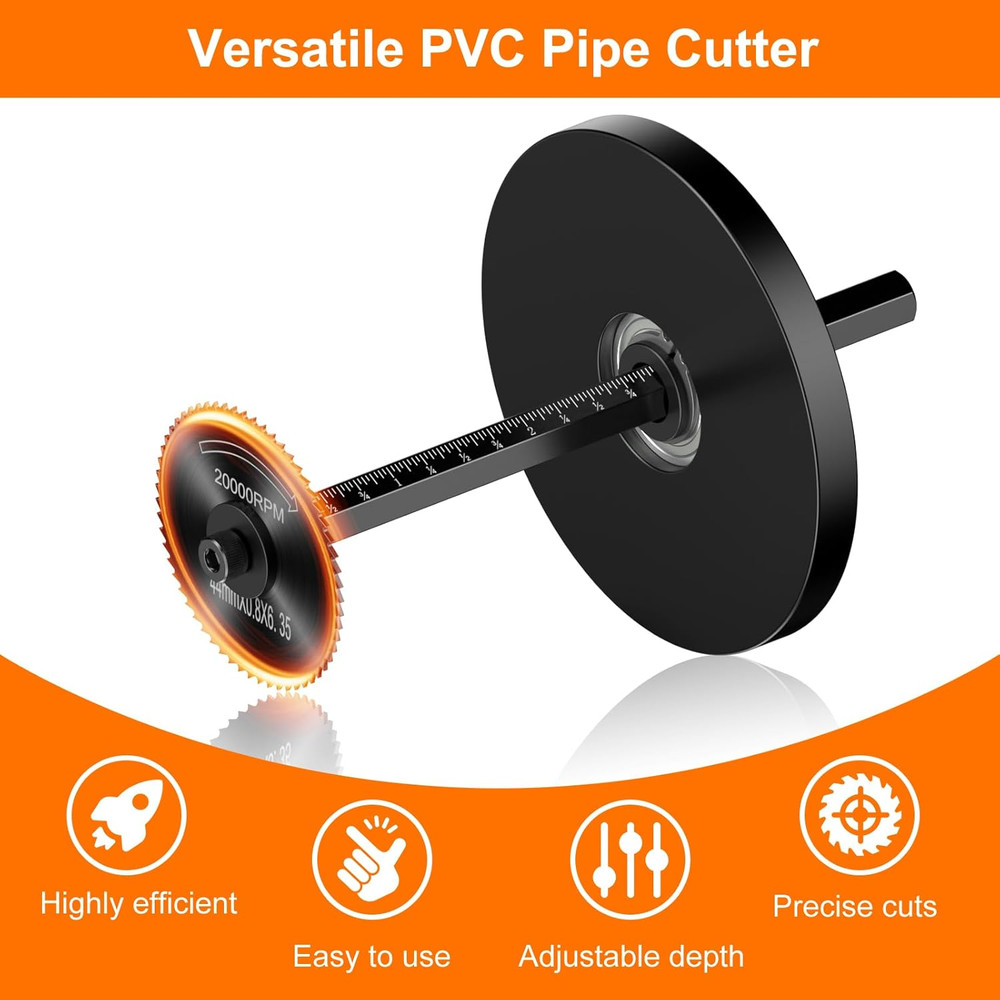 Inside Pipe Cutter for PVC Pipe, Cutter Tool Set with Scale - Adjustable Depth G