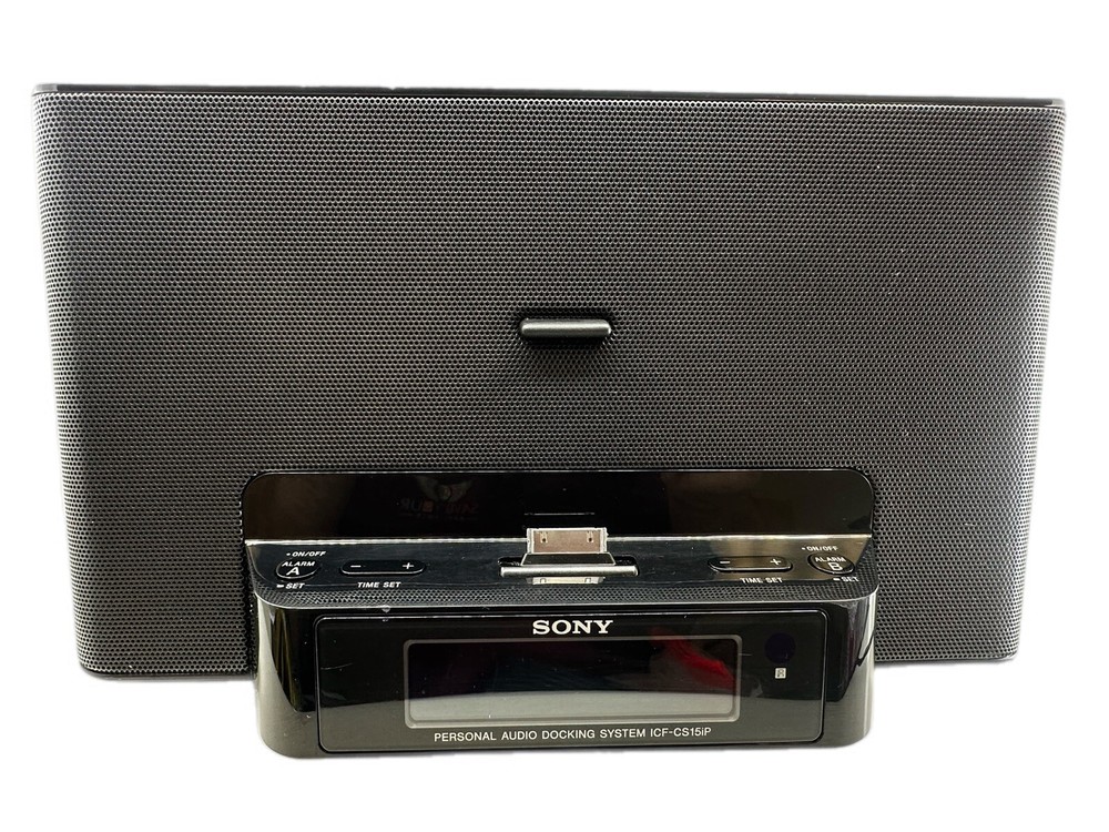 Sony ICF-CS15iP Audio Docking System iPod Dock Alarm Clock – No iPod/Remote