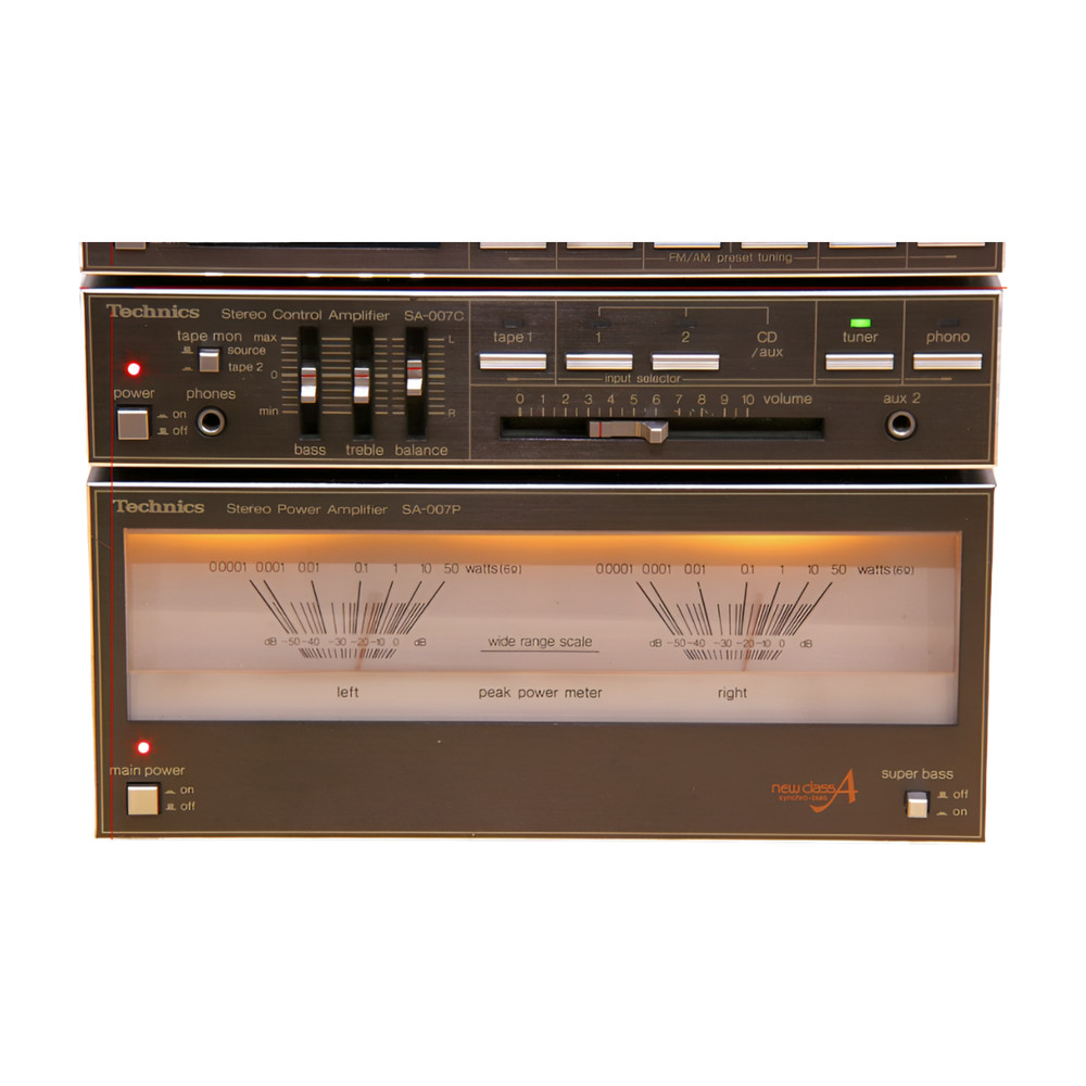 JUNK Technics SA-007 Concise Mini System SA-007P C T D Amp Tuner Deck Japan