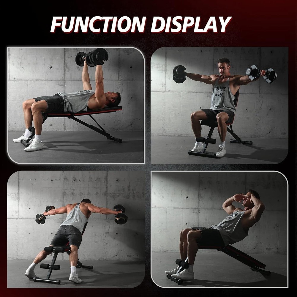 Adjustable Foldable Weight Bench for Home Gym Strength Training Workout Bench