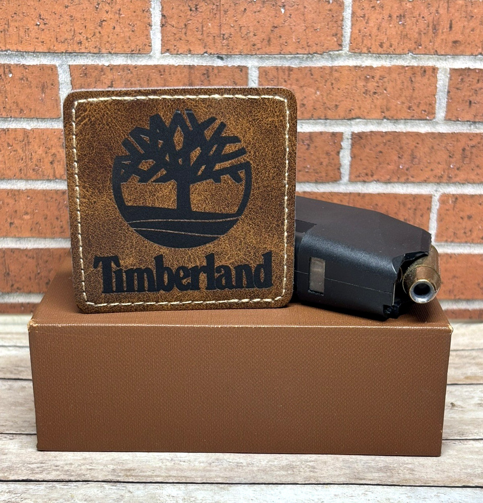 Leatherette Timberland Patch - Iron on Adhesive Timberland Patch