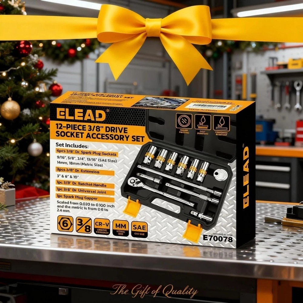 Efficient Spark Plug Socket Set - 12-Piece with Easy Identification & Storage