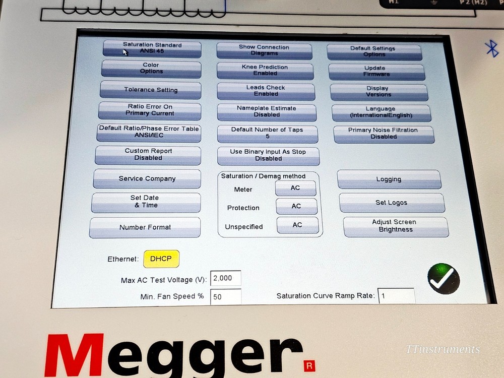 Calibrated Megger MRCT Relay & Current Transformer Test Set with Screen & Access