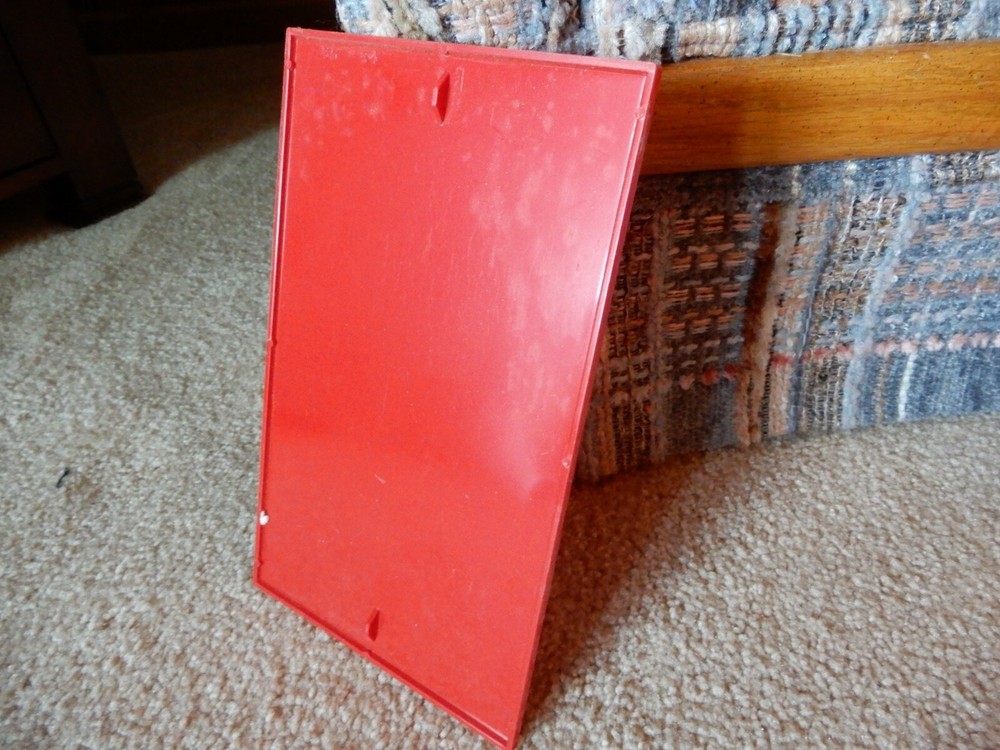 VINTAGE OAK VISTA VENDING MACHINE REPLACEMENT PARTS RED PLASTIC PANEL