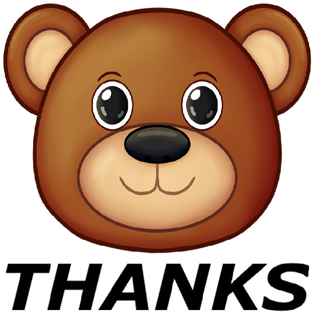 30 Custom Bear Thanks Personalized Address Labels