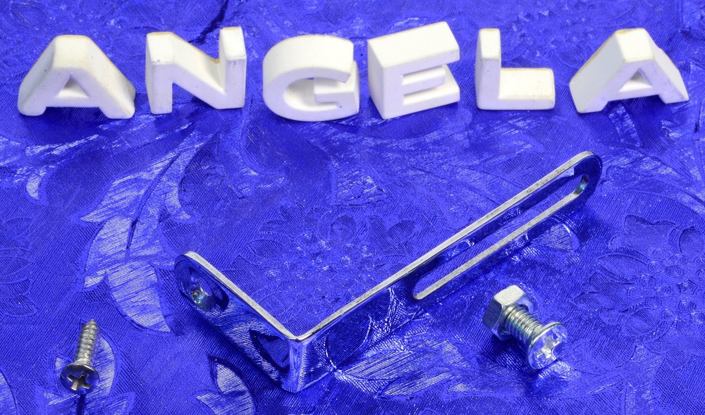 Generic Chrome Pickguard Bracket With Hardware For Solid Body, #PGBC