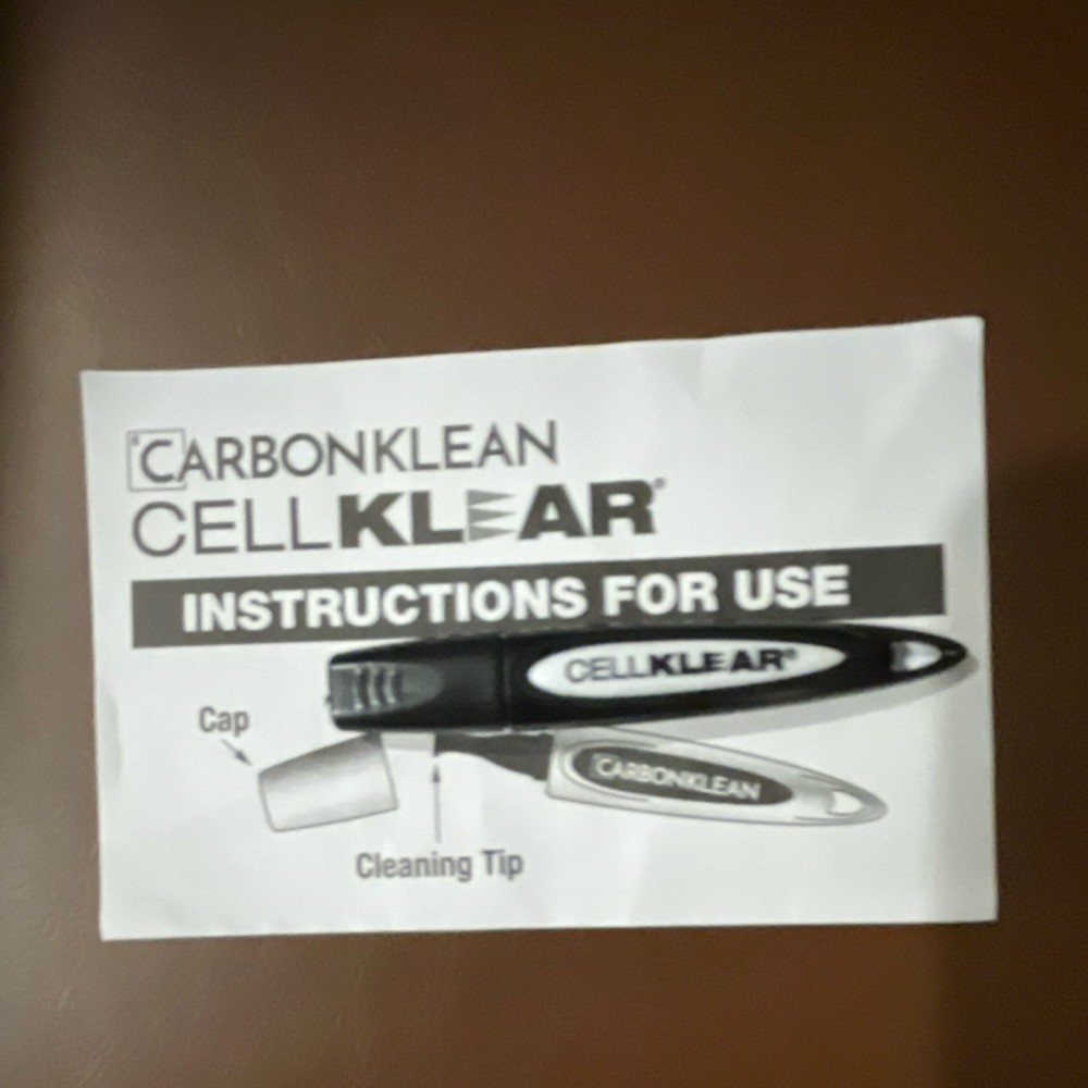 CarbonKlean CellKlear Smartphone Lens Cleaner with Instructions