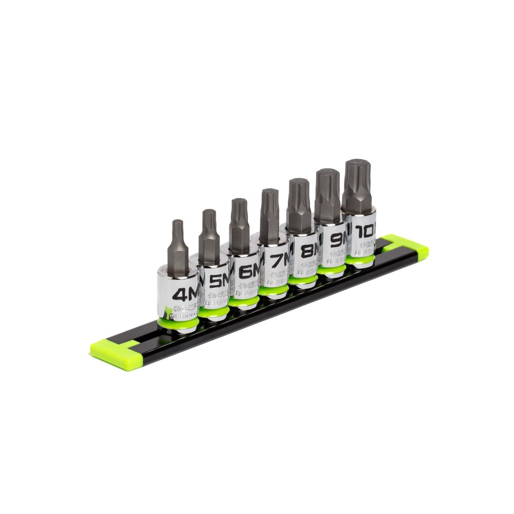 GRIPEDGE HEX Bit Socket Set | 7-PC - 3/8'' Drive Short Metric RPT Hex Driver Set