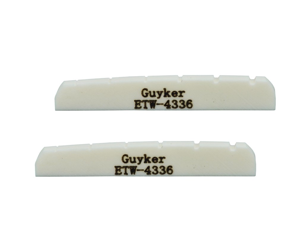 Guyker 43mm Guitar Bone Nut - White Pre-Slotted Bone Nuts for 6 String ST Str...