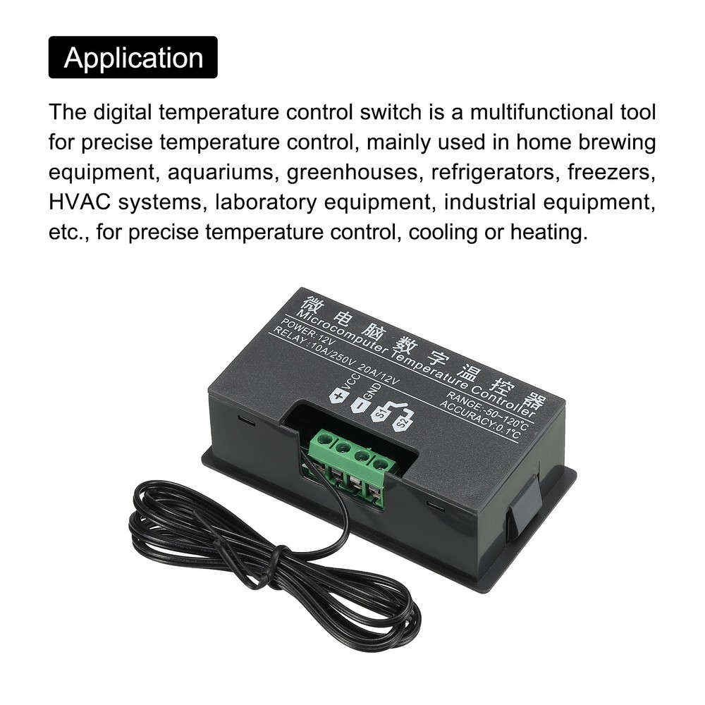 2 Pack W-3230 10A DC 12V Digital LED Temperature Controller