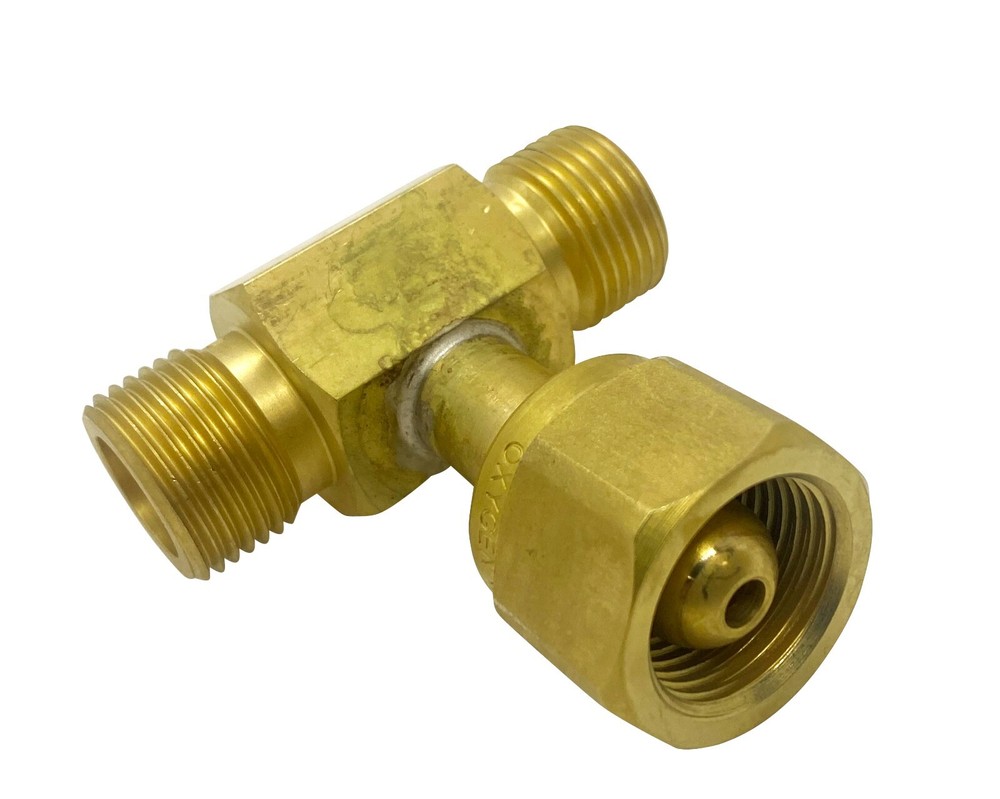 OXYGEN CGA-540 CGA540 CGA 540 Brass Coupler Tee