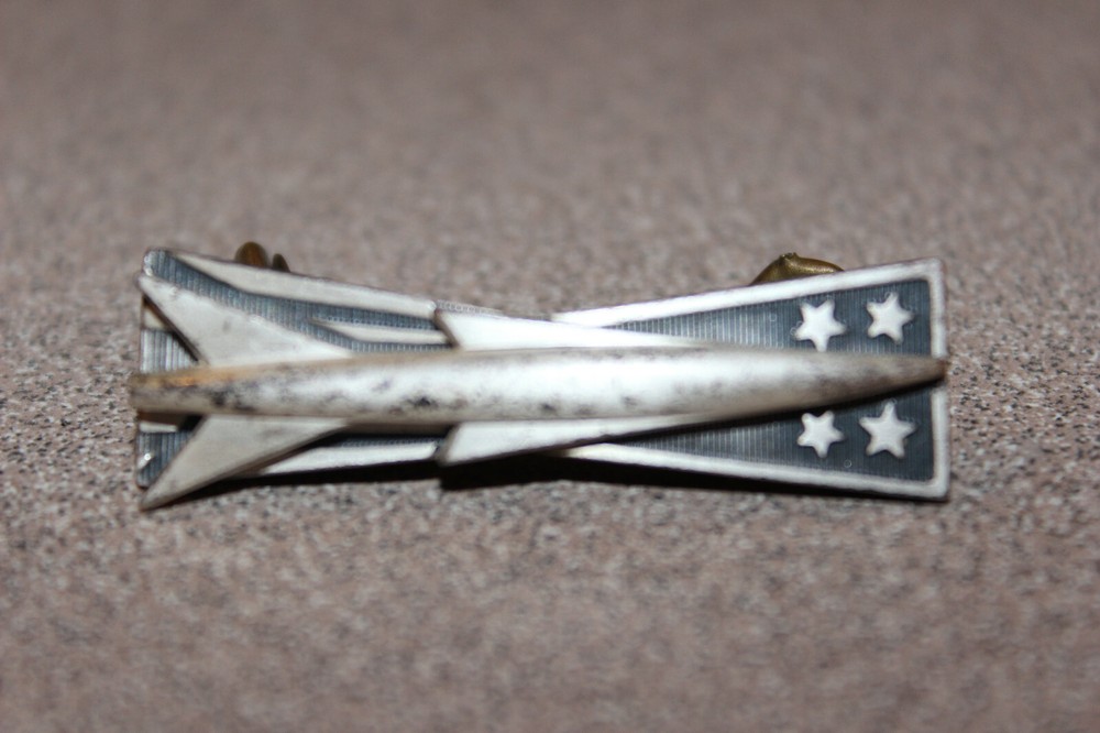 Vintage KREW USAF Pocket Rocket Pin Sterling Filled