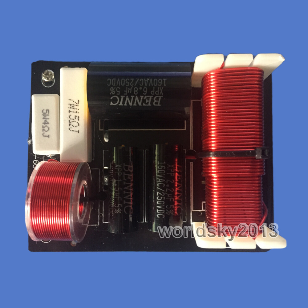 2x 260W High-Low 2 Unit Speaker Frequency Divider Crossover Filters Junction Box