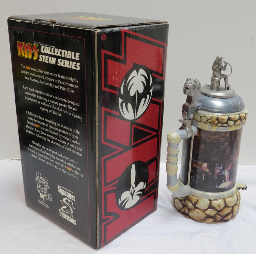 KISS PETER CRISS BEER STEIN IN BOX WITH COA #678