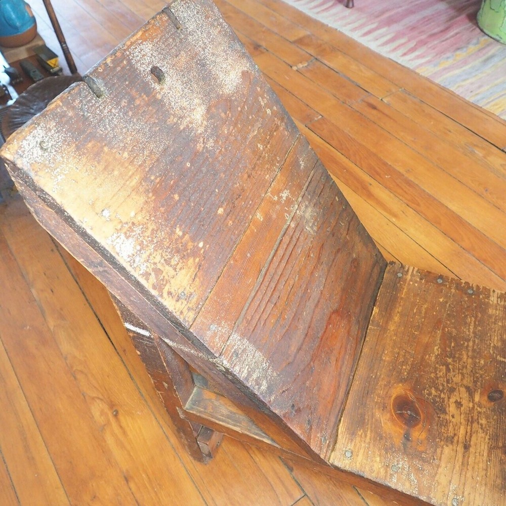 Antique Wood Bookshelf Primitive Unique Design