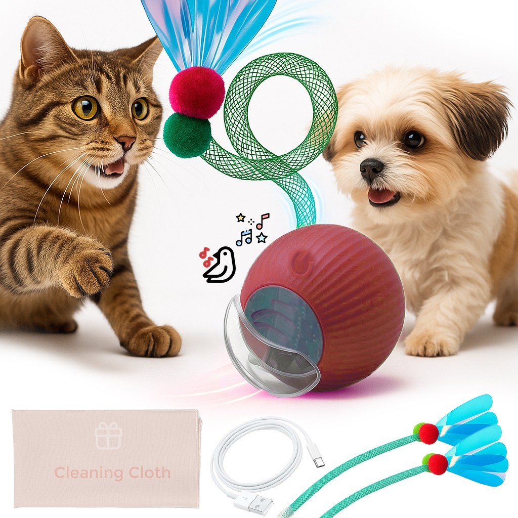 Automatic Rolling Ball for Cats – Rechargeable Smart Interactive Toy, Durable