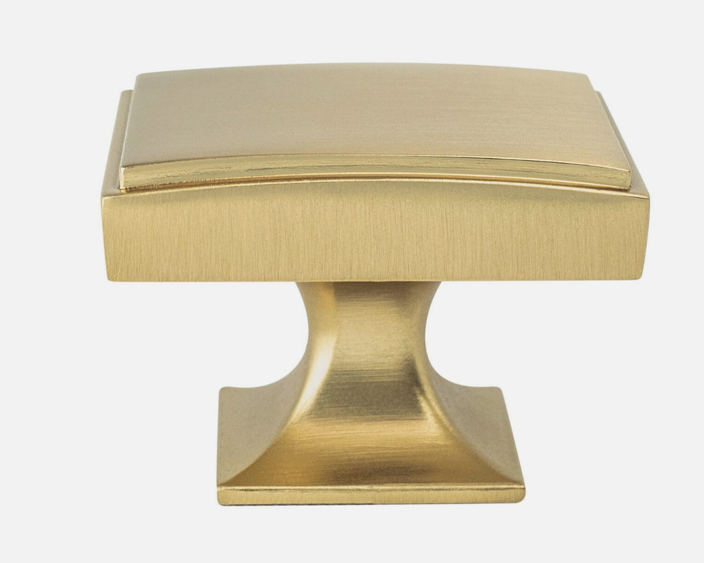 Berenson 2158-1MDB-P Hearthstone Rectangular Knob - Modern Brushed Gold - NEW