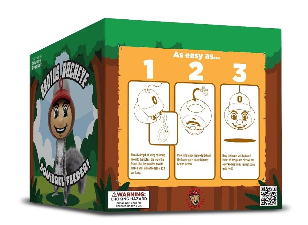 Ohio State Brutus Buckeye Squirrel Feeder