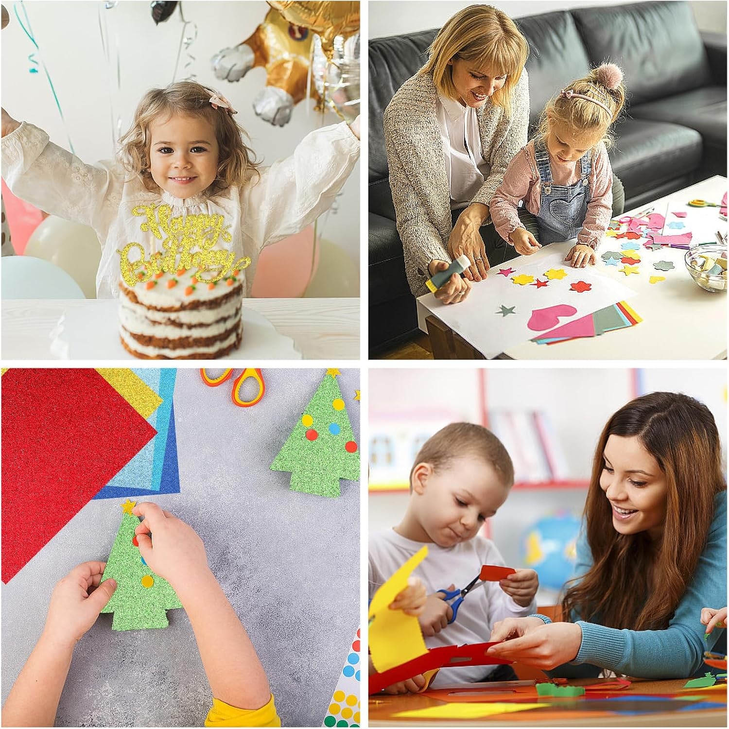 30 Pack Glitter Cardstock Paper Sheets, 30 Colors 6×8inch Shimmering Paper 250g