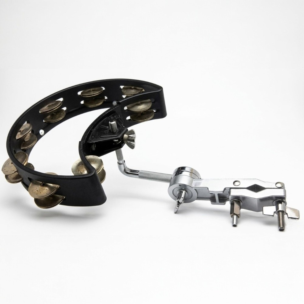 ROSS Percussion Universal Cowbell Mount Clamp with Adjustable L Rod, Multi-Fi...