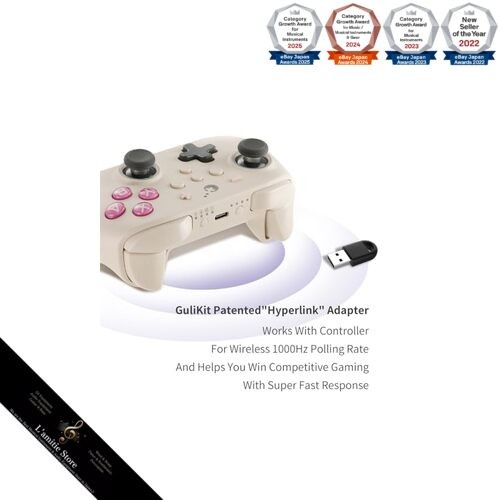 GuliKit KK3 PRO Wireless Controller - Retro Style - Compatible with