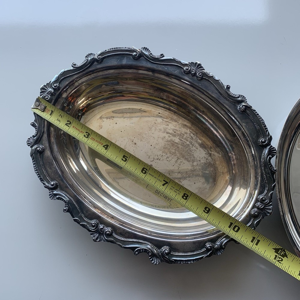 Vintage Towle Silverplate Hollowware Double Vegetable Bowl