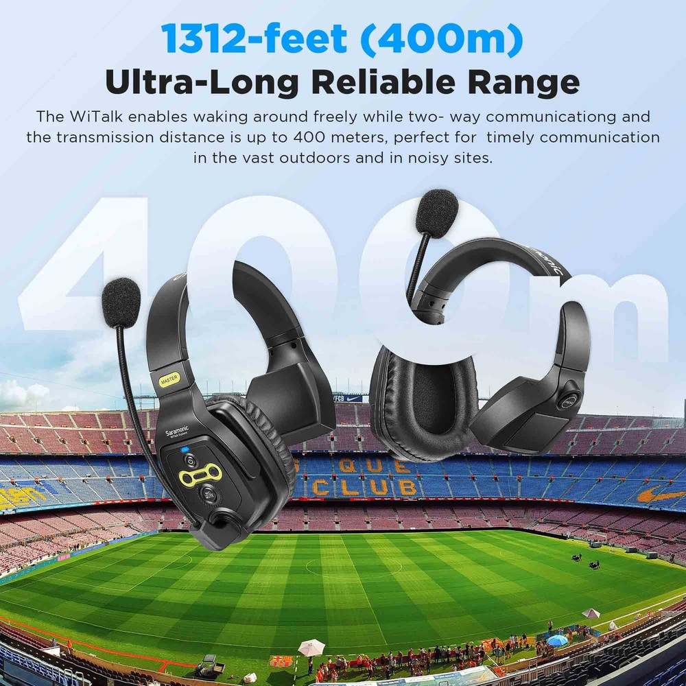 Saramonic WiTalk WT5S Full-Duplex 400m Wireless Intercom Headset System 5-Person